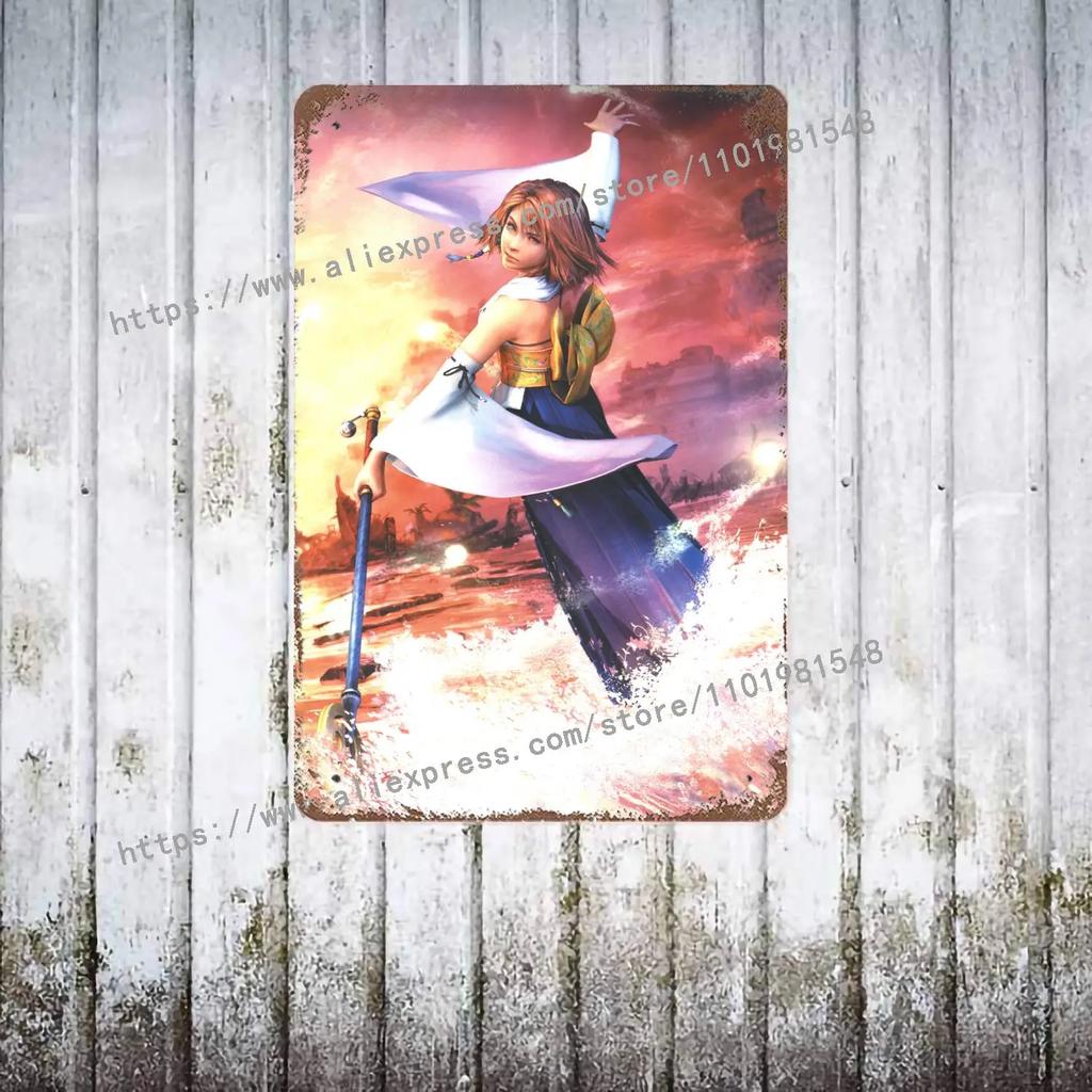 Final Fantasy Tactics The Lying Heart Poster Vintage Tin Metal Sign Decorative Plaque for Pub Bar Man Cave Club Wall Decoration