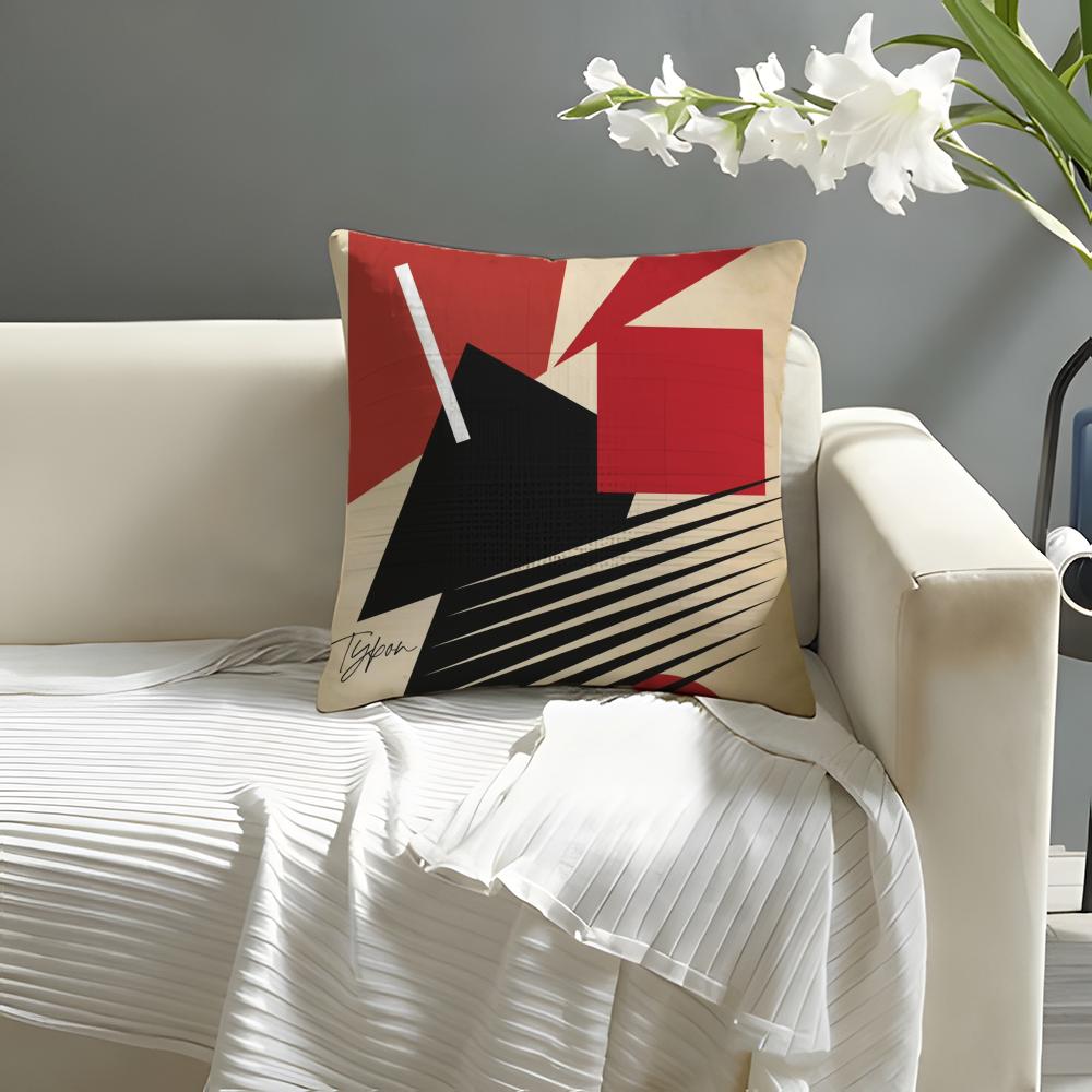 Artist Iikuo Ueda Typon Pillow Case Natural Linen Organic Fabric DoubleSided Printing Sofa Home Decor Cushion Cover