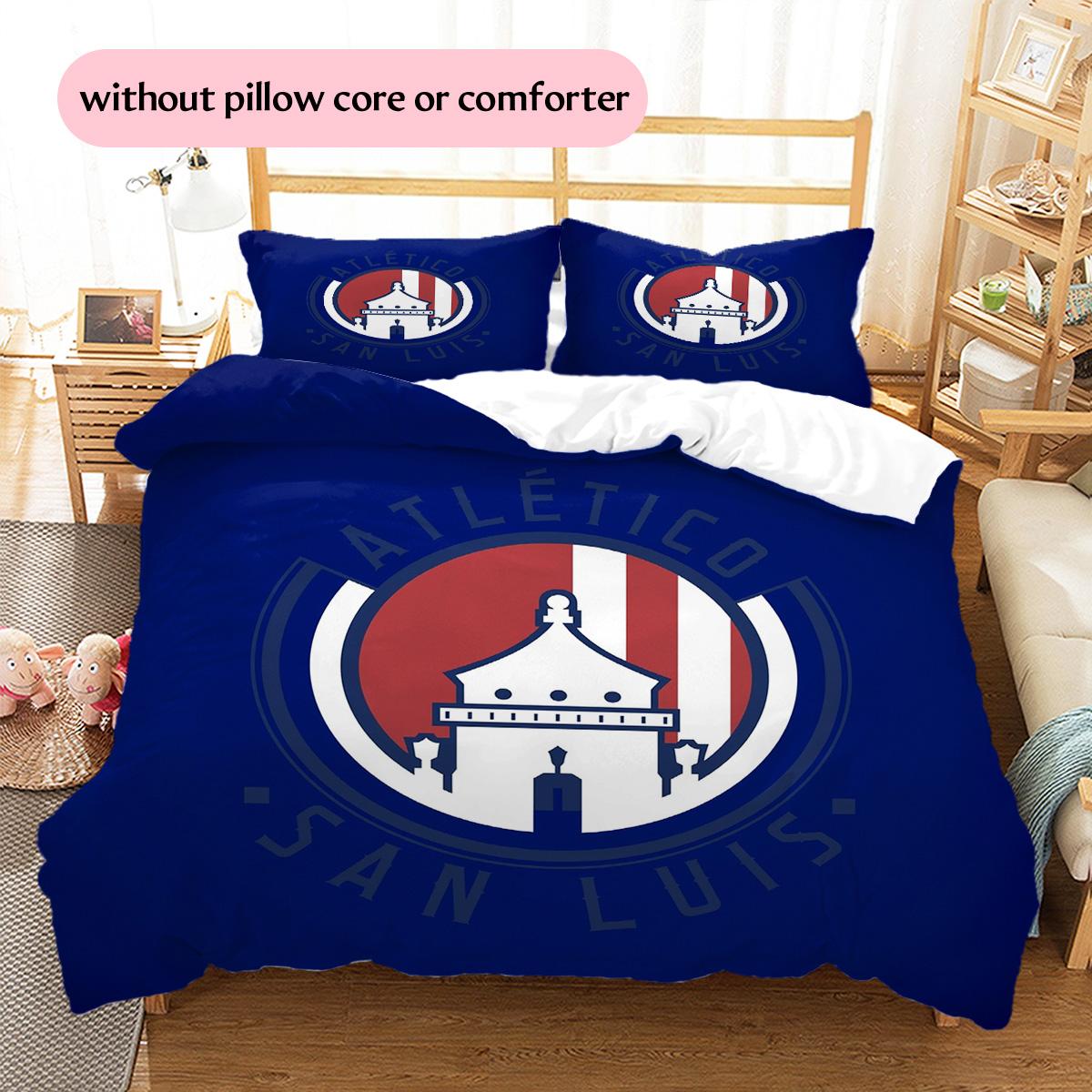 

Atlético San Luis Pattern Bedding Quilt Set Home Decoration Gift (1 * duvet cover + 2 * pillowcase without core) 135x200cm