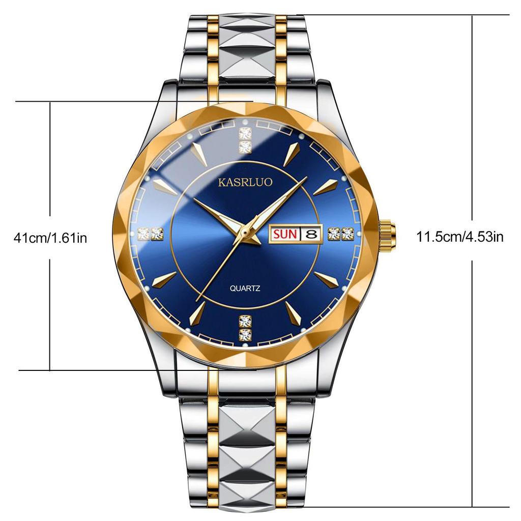 Casarole Trendy Men's Waterproof Alloy Calendar Quartz Watch - TikTok Bestseller