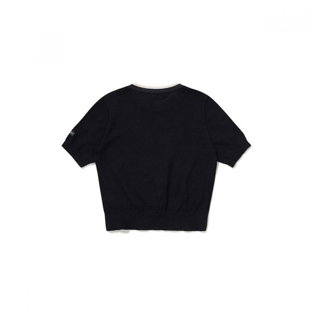 Bbc Earth Women Short Sleeve Sweater  Navy 