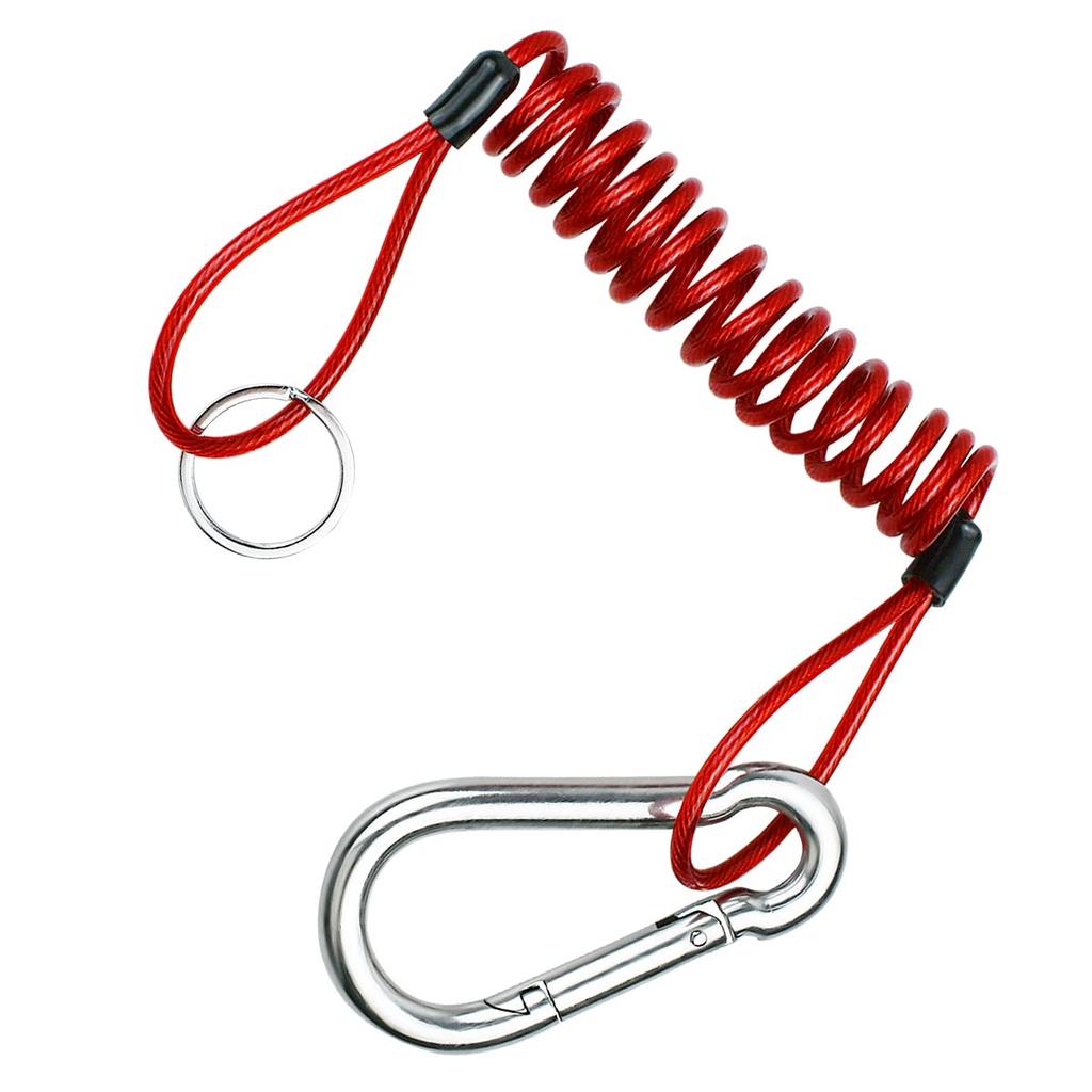 Yuntop RV Retractable Breakaway Trailer Cable Trailer Brake Cable Heavy Duty Stainless Steel Spring