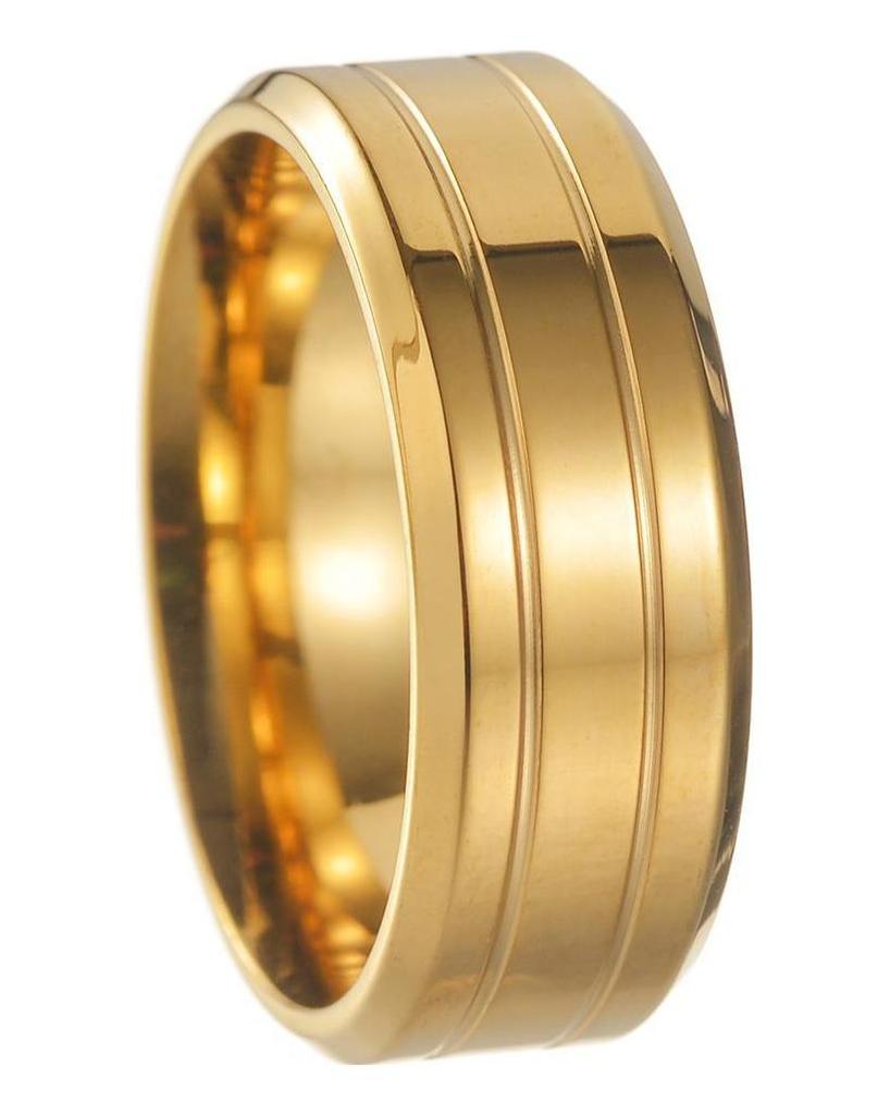 2024 Men's 8mm Black Titanium Steel Wedding Ring - Simple and Elegant Design