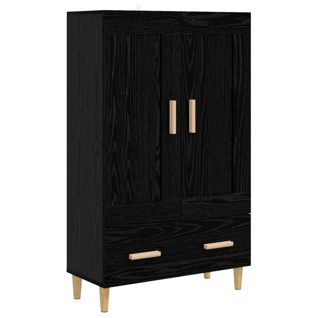 Sideboard Black Oak 70 x 31 x 115 cm Engineered Wood