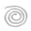 304 Stainless Steel Polished Cuban Chain Necklace: Fashionable Men's and Women's Six-Sided Titanium Clavicle Chain.