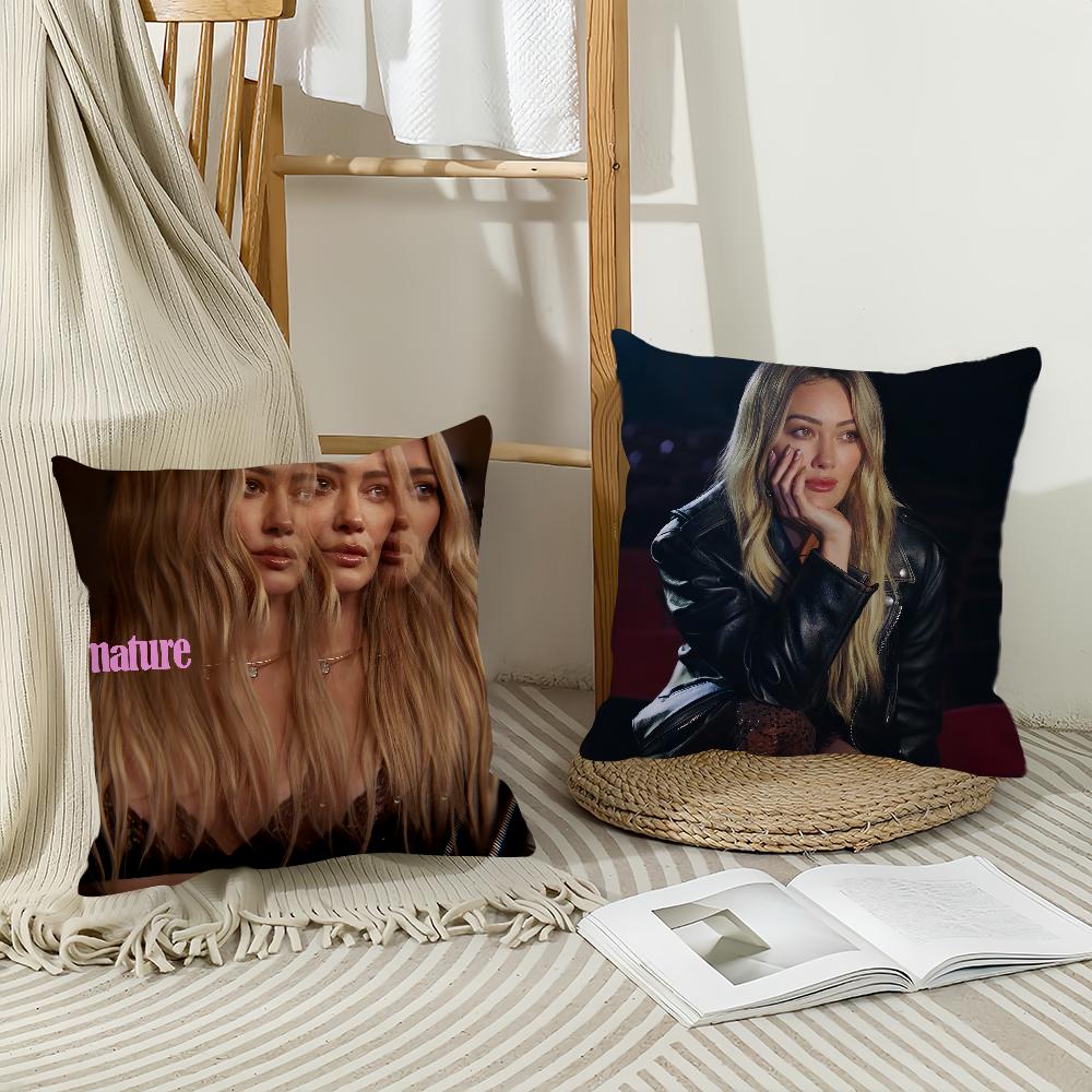 Singer Hilary Duff Mature Pillow Case Office Cushions Suitable For Sofa Car Bedroom Decorative Cushion Cover