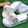 Slippers Women's New Thick-soled Bear Bow EVA Slippers Women's Spring and Summer Fashion One-word Slippers