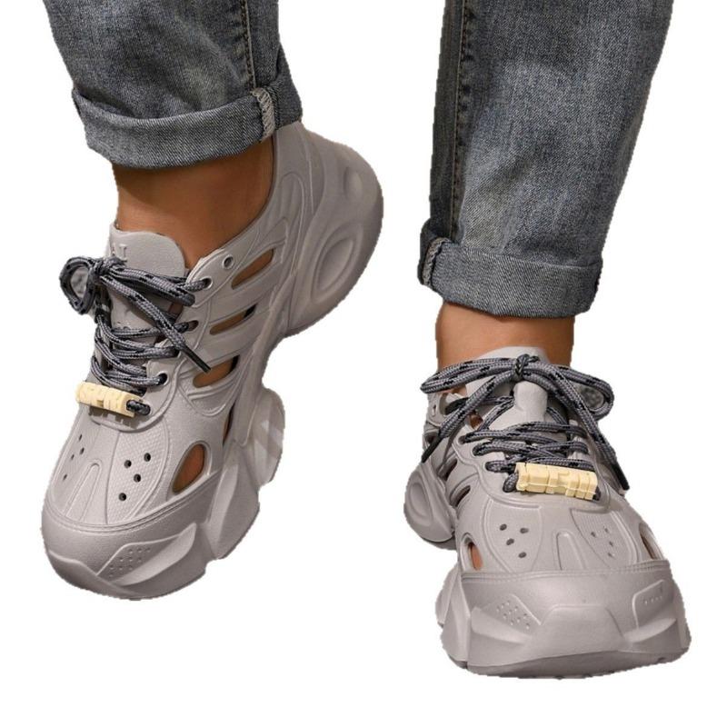 New EA breathable thick-soled retro hole beach shoes dad shoes