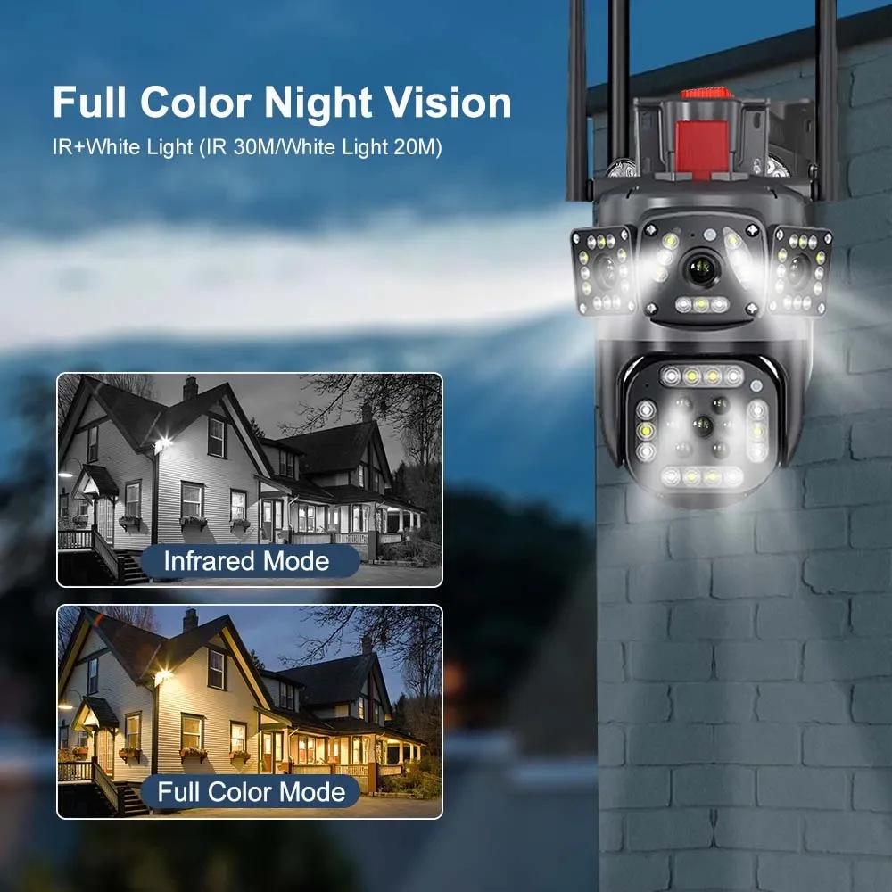360° Dual-Lens Wireless Waterproof Outdoor Camera with Three-Screen Linkage