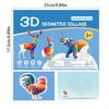 Handmade Stickers Animal Cognitive 6 Geometric Collages Children's Puzzle Enhance Focus Training Enlightenment Toy Stickers