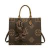 Damska torebka, Torebka typu light luxury, Duża torba, Nowy styl high-end, Vintage torba tote z kwiatowym wzorem, Damska torba na jedno ramię o dużej pojemności