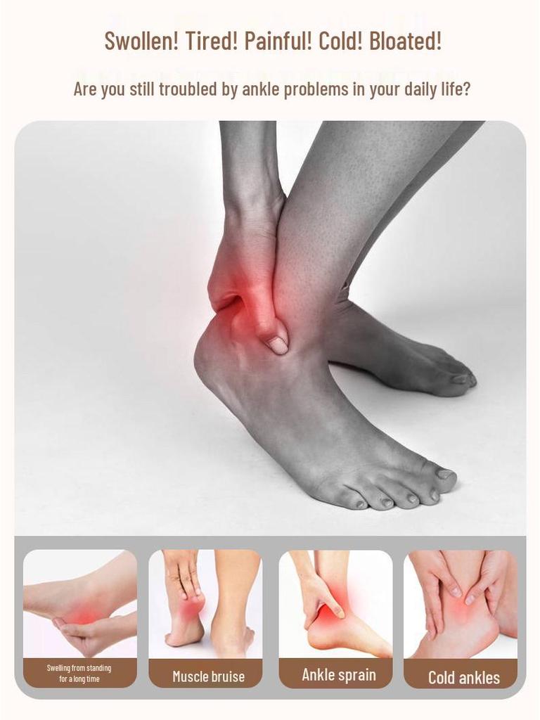 Heated Foot & Ankle Massage Sleeve - Warm Cuff & Joint Protector