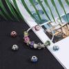 5/15/30pcs Resin Material Flower Pattern Large Hole Bead Decorative Bead Craft Bead DIY Bracelet Necklace Earrings Keychain Jewelry Accessories
