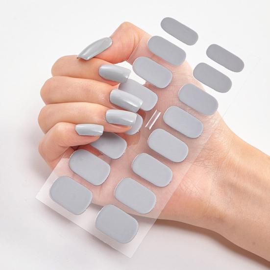1 Set Gel Nail Strips Full Wrap Stickers Self Adhesive Art Decals Easy Removal Nail Stickers for Strengthening Nails