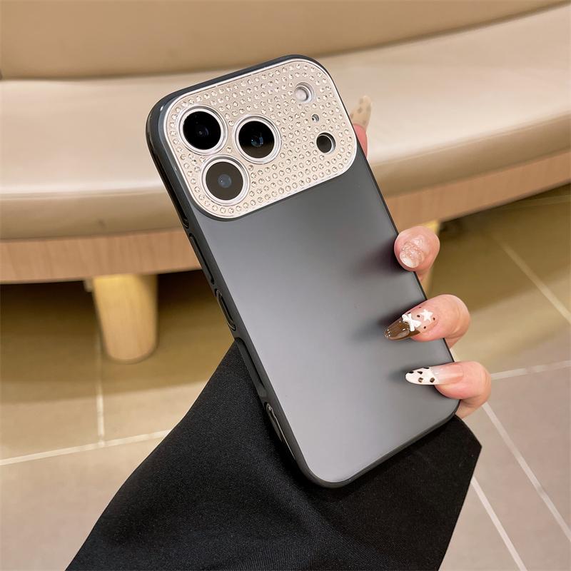 For iPhone 17 Pro Max Luxury Diamond Skin Phone Case For iPhone 17 16 15 14 13 12 11 Pro Max Lens Protective Cover