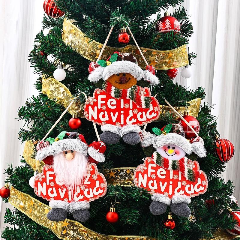 Christmas Doll Ornament Hanging Pendant Father Christmas Snowman Used For Holiday Home Decor Christmas Tree Party Acesssories