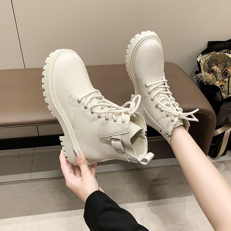 Mode vielseitig bequem weiche Sohle ausländischer Stil britischer Stil Stiefel 2025 Herbst und Winter neue Plateau Stiefeletten Martin Stiefel Damen