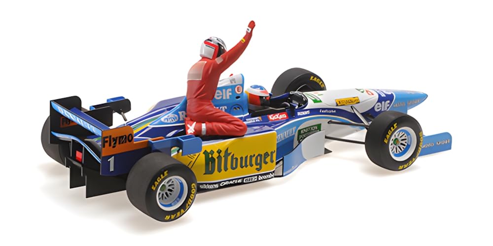 Minichamps Benetton Renault B195 F1 1995 Kanadská GP Schumacher Jízda na figurka Jeana Alesiho v ceně 1/18 M.