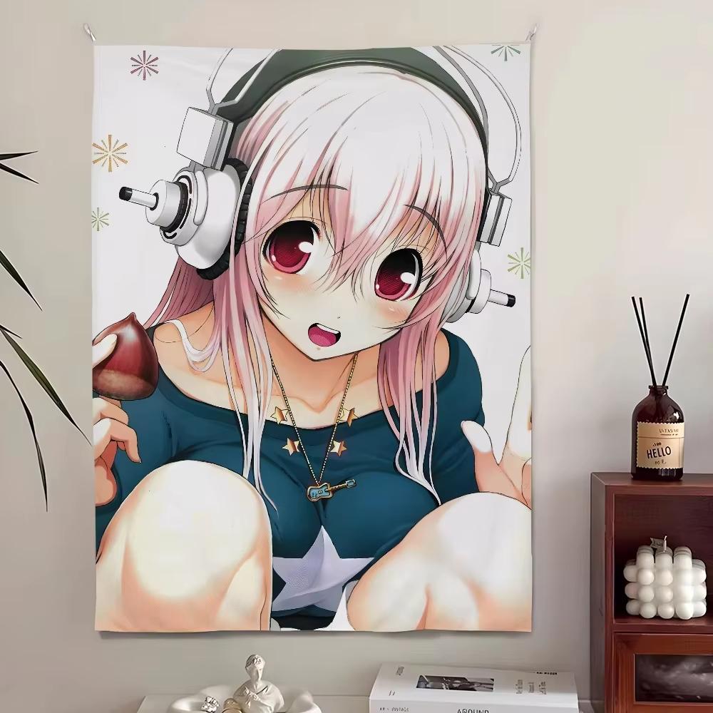 CosplayInspired Bedroom Decor Tapestry Soniko Nurse Character Art for Themed Fan Room Wall Hanging 74x94cm(29x37in)