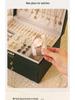 Luxury Jewelry Storage Box for Earrings, Bracelets, and Rings - Large Capacity, Gold Finish