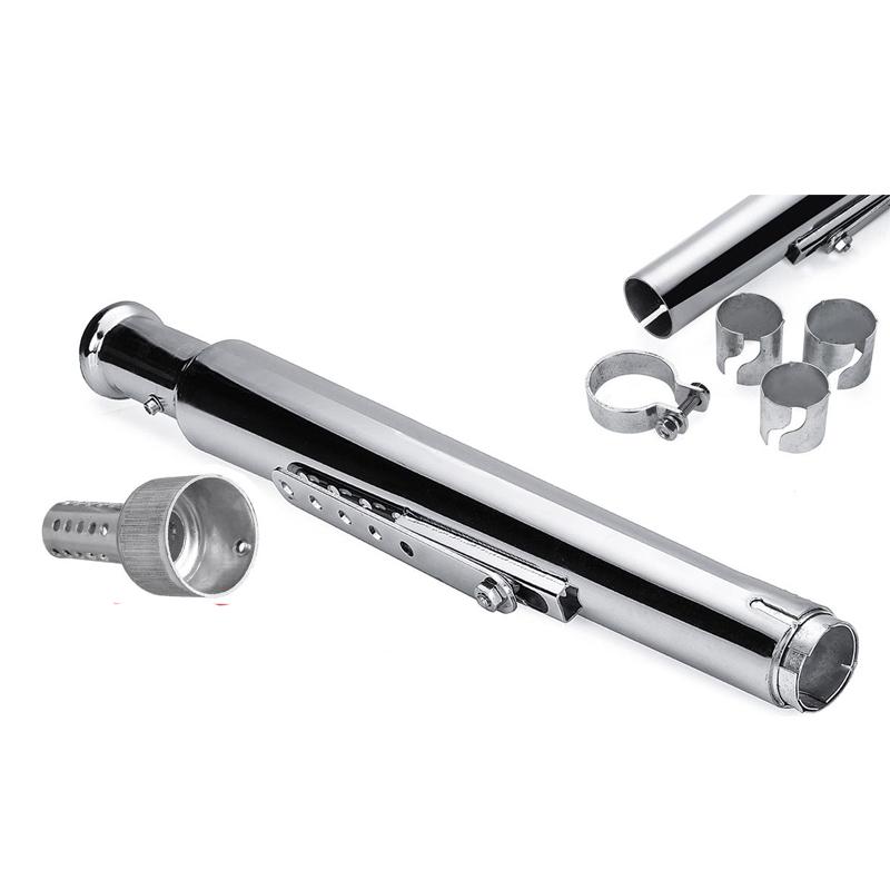 Silenziatore Universale per Scarico Moto Retro Vintage Classico Cromato Escap Moto per cg125 sr400 cb500 vt500 CM300 500 Cafe