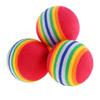 Rainbow Striped Foam Ball Cat Toy - Interactive Pet Toy Cat Supplies