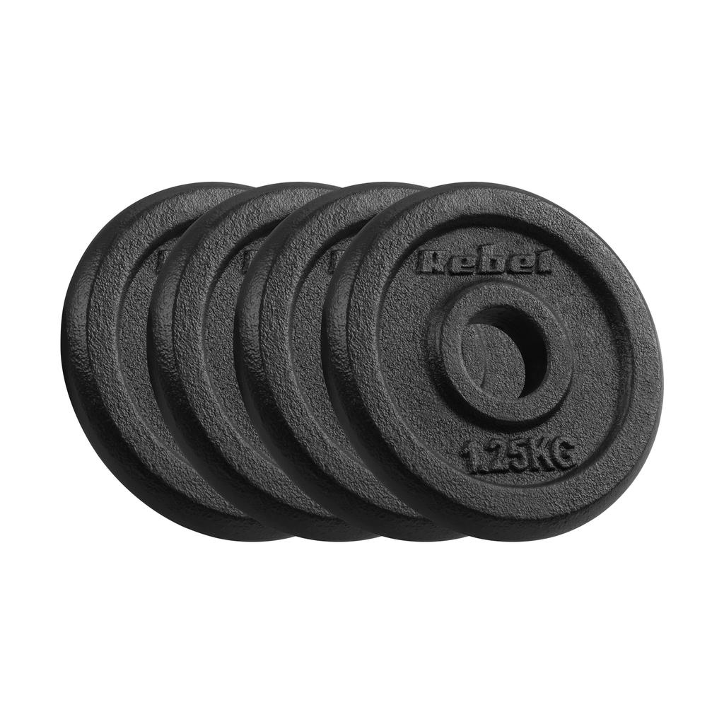Cast Iron Weight Set 4X1.25Kg 6Kg Hole 31Mm Classic Plate Rebel