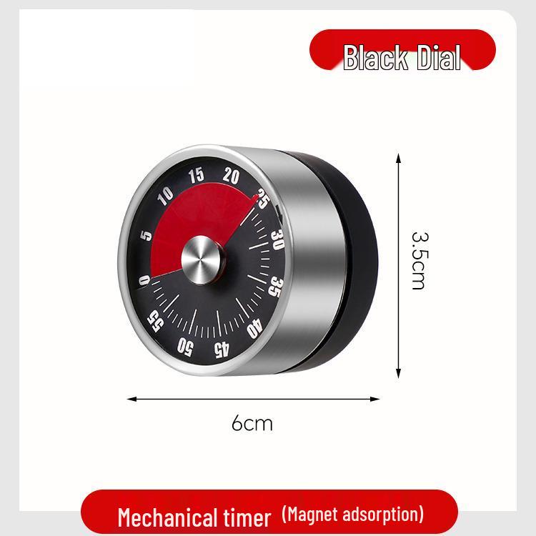 Magnetic Kitchen Timer with Alarm - Mechanical Cooking & Study Reminder