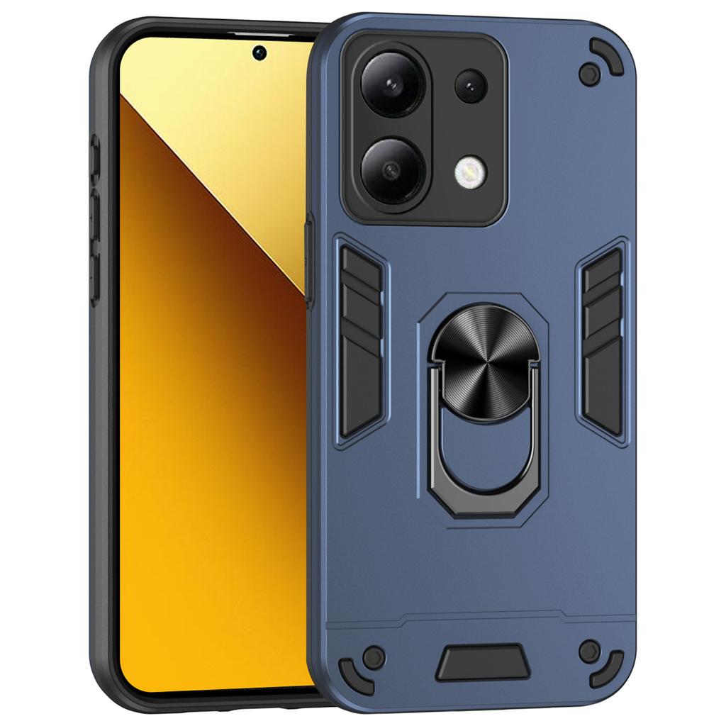 For Xiaomi Redmi Note 13 4G Case PC+TPU Shock-Absorption Phone Cover Support Magnetic Car Mount