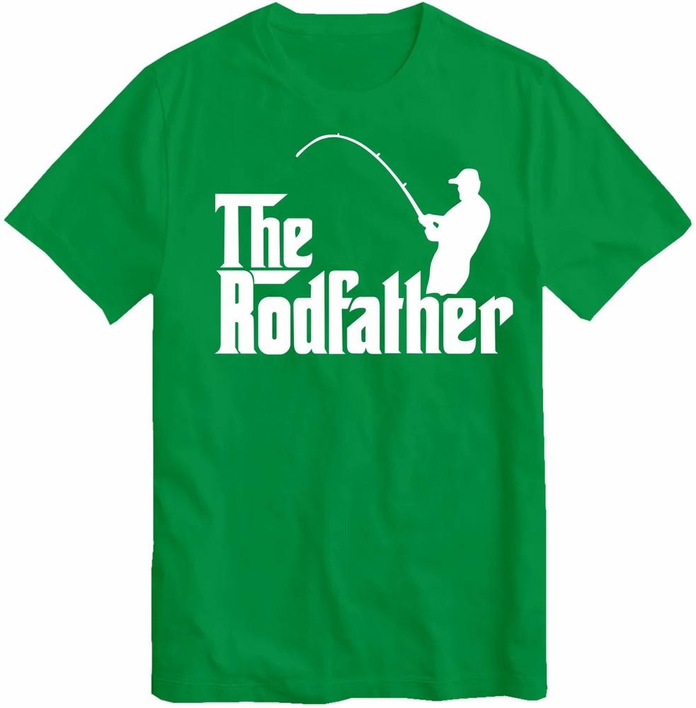 The Rodfather Unisexs T Shirt Funny Joke Novelty Fish Carp Cool Dad Grandad Top