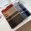 New imitation cashmere scarf women's autumn and winter comfortable cold and warm Korean version thickened versatile plaid scarf