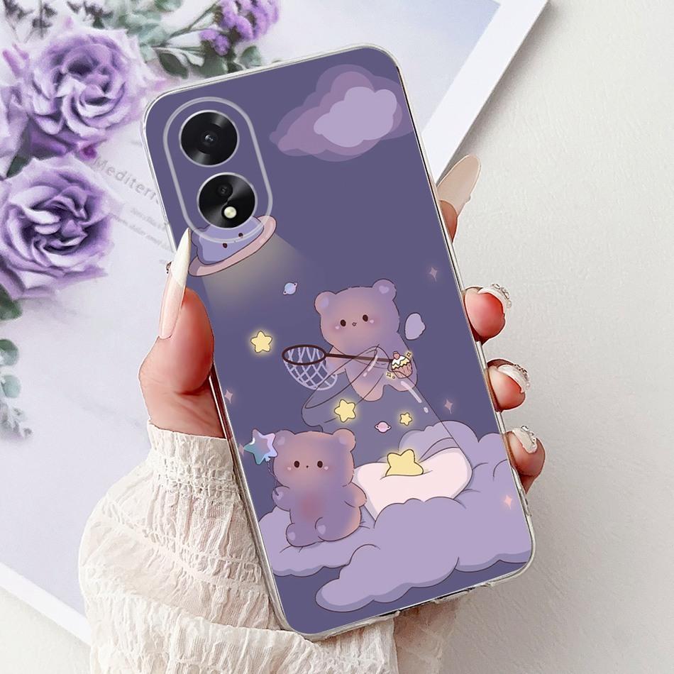 For OPPO A18 A38 CPH2579 CPH2591 Elegant Floral Butterfly Phone Case For Oppo A18 A38 4G Soft Silicone TPU Cases