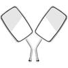 2Pcs Motorcycle Street Bike Modified Square Rearview Mirror Rear View Side Mirrors