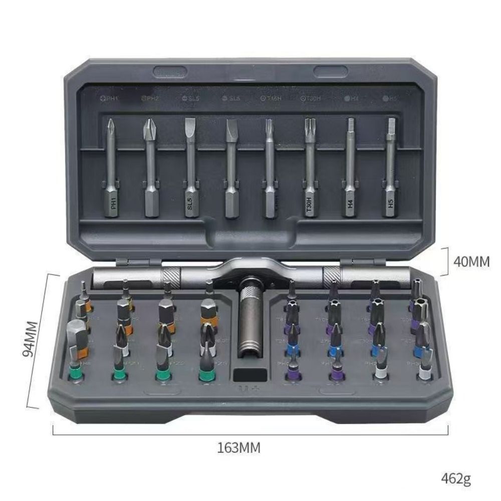 42 in 1 Ratchet Screwdriver Set with 40 Magnetic Drill Bits Ratchet Wrench Quick Wrench Set