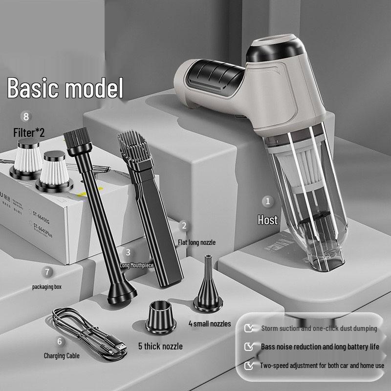 High-Power Portable Wireless Vacuum Cleaner for Car and Home