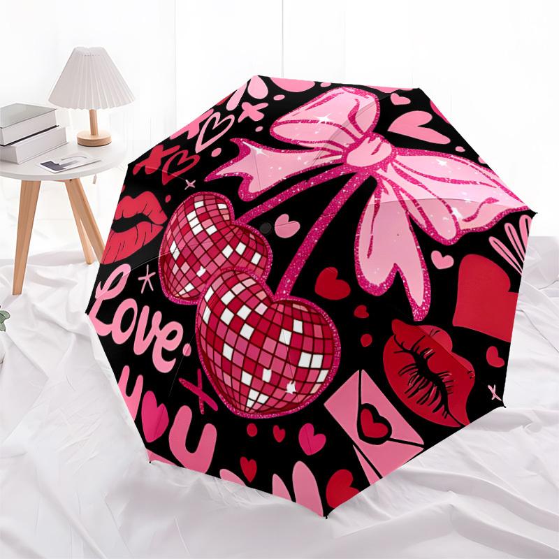 1 Stück Cherish Love Automatischer Öffnungs-/Schließschirm - Kompakter Reiseschirm, Geschenk für Geburtstag, Feiertag yy260106066