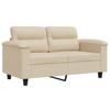 Vidaxl 2-Osobowa Sofa, Kremowa, 120 Cm, Tapicerowana Mikrofibrą