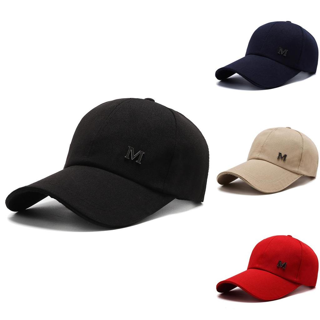 Casual Baseball Cap For Men Cotton Blend Sunshade Hat With Breathable Design For Summer Outings