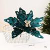 DIY Decoration Fake Flower 22cm Xmas Tree Decorations New Glitter Poinsettia  Christmas Gift