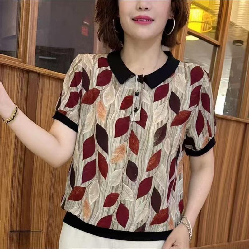 YYFS Women's Fashion Casual Summer Spring Short Sleeve POLO Neck Blouses & Shirts