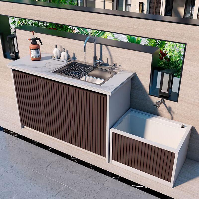 Зовнішня алюмінієва раковина та мийка для швабр в комплекті