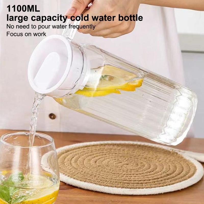 Water Juice Jug Pitcher Plastic Transparent Bottle For Storing Fresh Juices And Drinks For Kitchen Fridge Drink Storage Pot