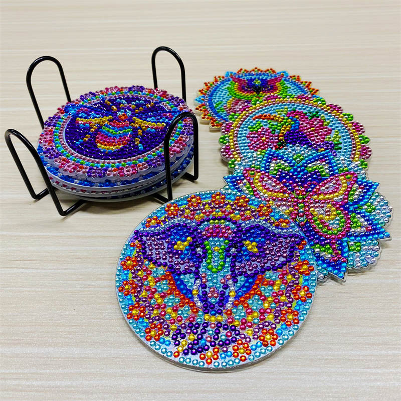 DIY Diamond Painting Coasters Undersea World Mandatura 5D Painted Embroidery Mosaic Kitchen