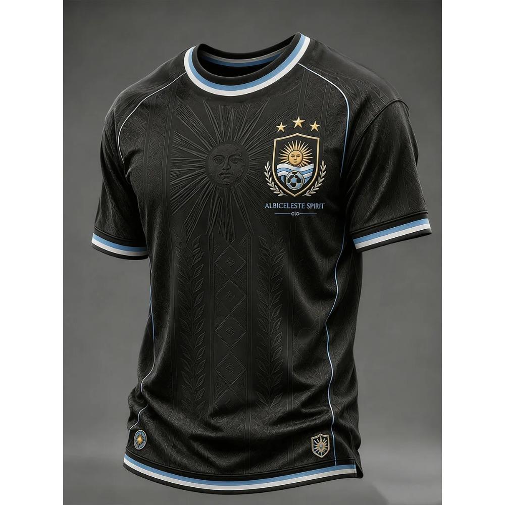 2026 Edition Argentine Fan Football Training T-Shirt - 3D Digital Printing - Comfortable and Breathable - Family Clothing