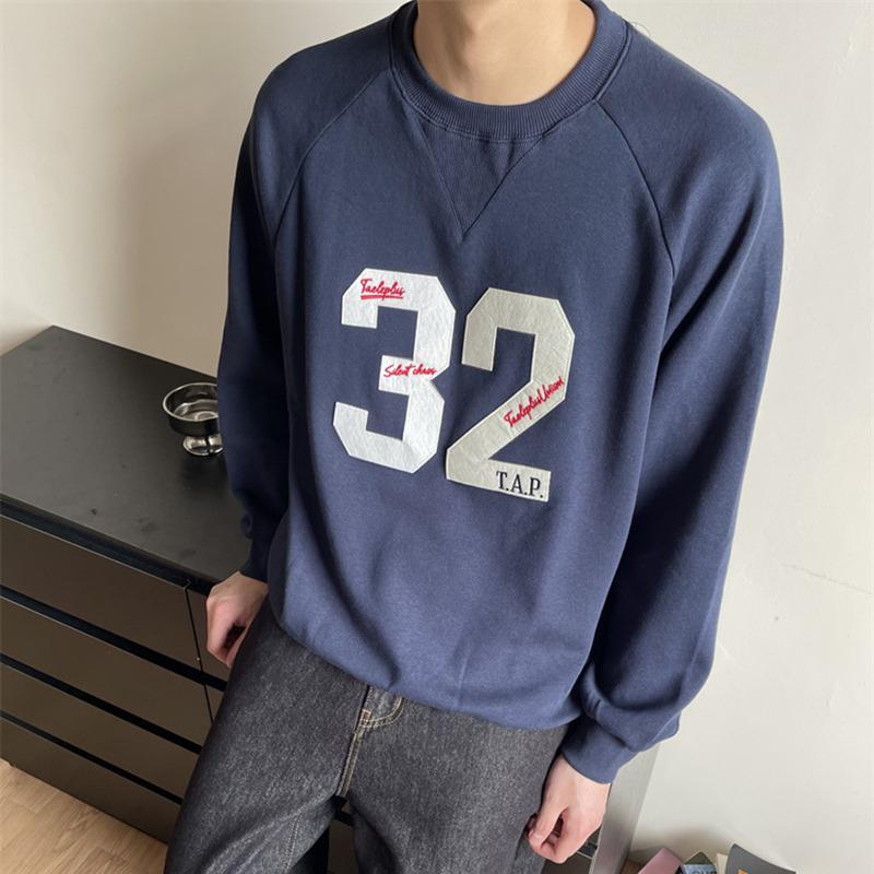Men s Retro Patchwork Embroidered Hoodie - Autumn/Winter Loose Fit Sports Top 3XL