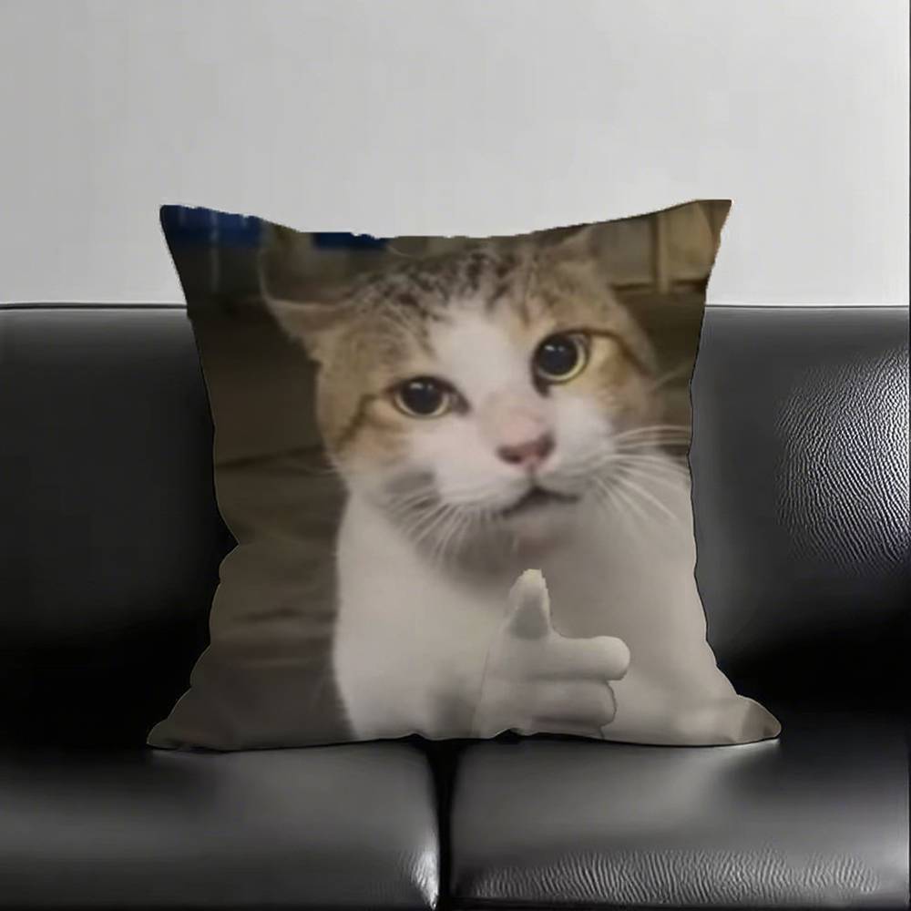 1pc CAT MEME 029 Pillow Case Square Bedroom Sofa Leisure Comfort Cushion Car Living Room Home Decoration