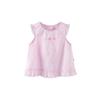Minibala Girls' Pure Cotton Flutter Sleeve Short Sleeve Top