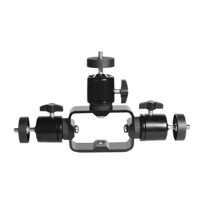 Universal Multi-Camera Live Streaming Stand with Three-Position Phone Clip, Gimbal, and Adjustable Tripod