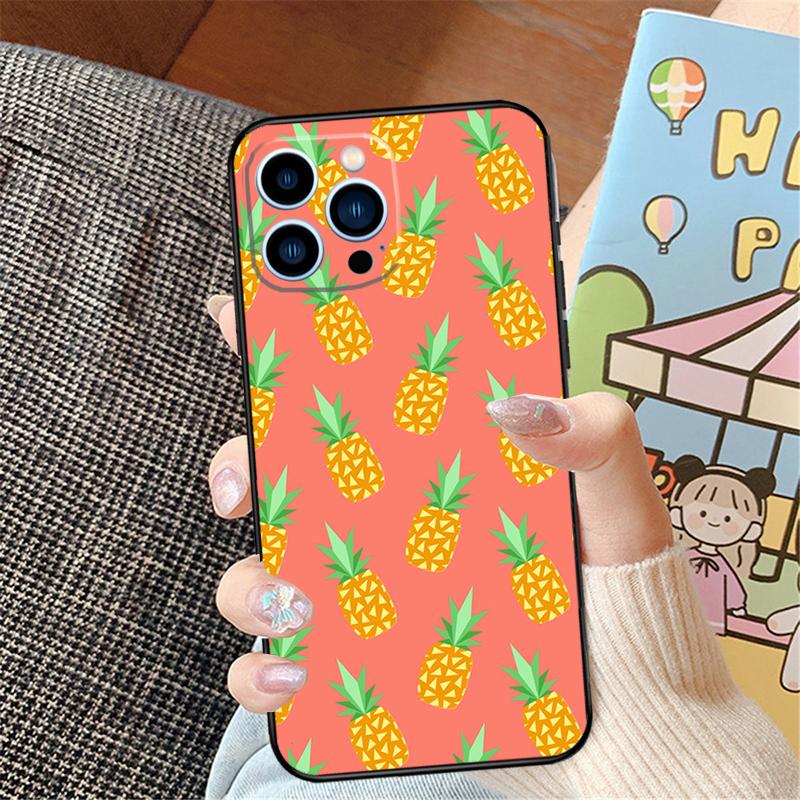 Summer Fruit Pineapple Phone Case For iPhone 15 12 11 13 14 16 Pro Max XS X XR Plus 6S Plus 12 Mini Cover