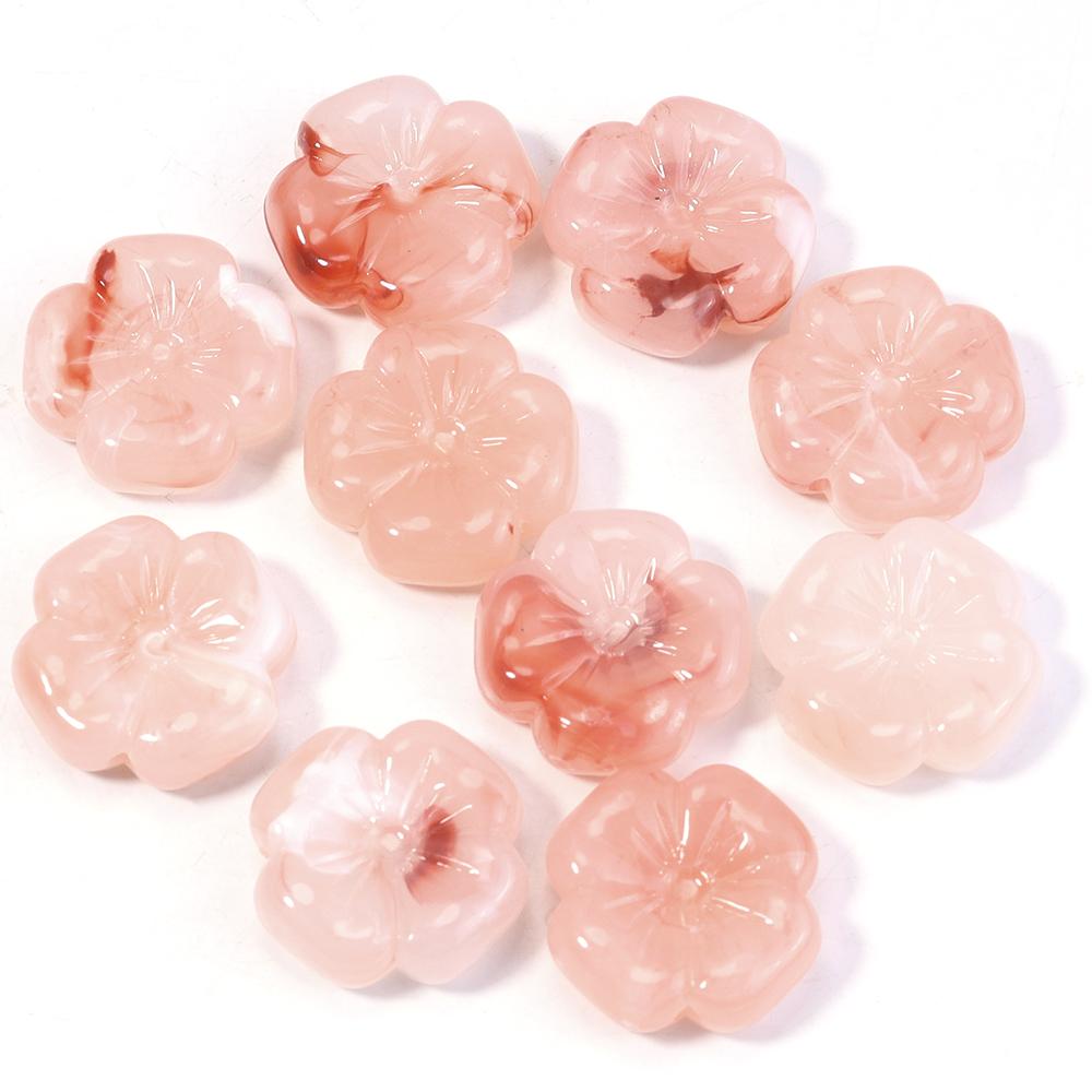 10pcs/lot Colorful Flower Acrylic Beads Four Petal Flower Beads Loose Spacer For Jewelry Making Bracelet Necklace Accessories